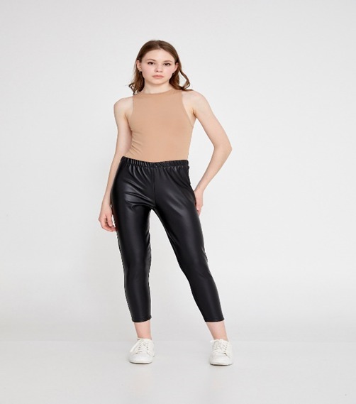 PU, Black Pants Legging Pants