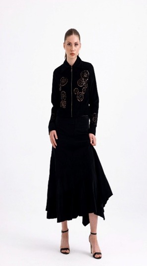 Skirt and  Jacket Luxury Velvet  Set