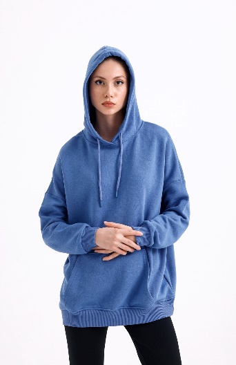 Woman Blue Hoodie