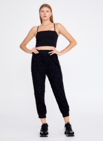 Side Lace Tappered Jersey Jogger