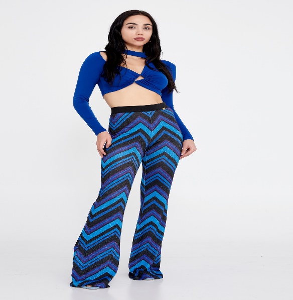 Colored Zig Zag Shirring  Leg Design